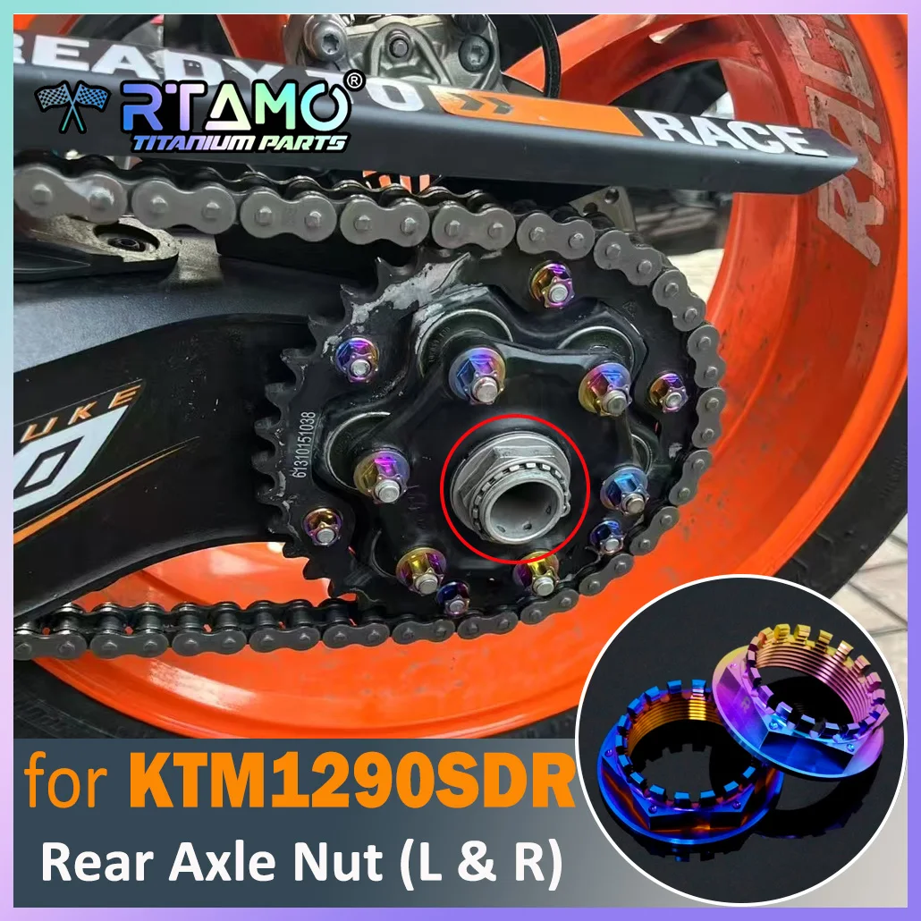 RTAMO Gr5 Titanium Nut M35 M50 Rear Axle Nut Left Right Fit for KTM 1290Super Duke R /1390SDR
RTAMO Gr5 Titanium Nut M35 M50 Rear Axle Nut Left Right Fit for KTM 1290Super Duke R /1390SDR