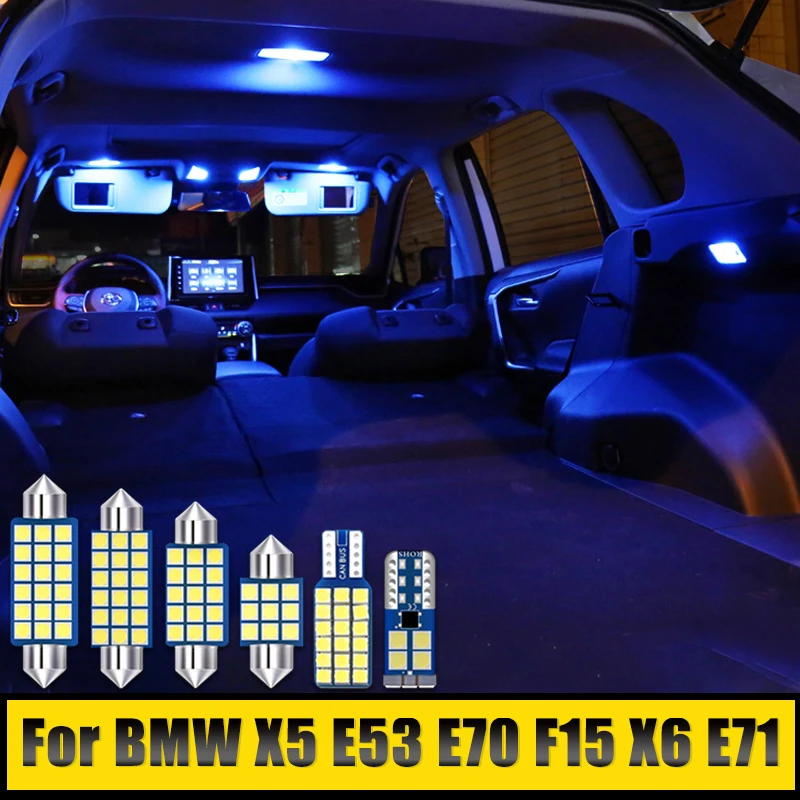 For BMW X5 E53 E70 F15 X6 E71 12V LED Car Interior Dome Reading Lamps Vanity Mirror Glove Box Lights Trunk Bulbs Accessories
For BMW X5 E53 E70 F15 X6 E71 12V LED Car Interior Dome Reading Lamps Vanity Mirror Glove Box Lights Trunk Bulbs Accessories