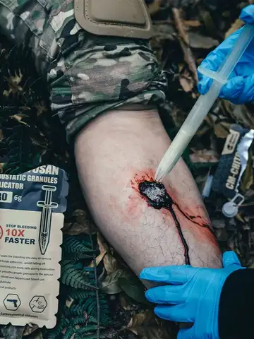 RINOCCIA RINOCI 6g Granuli Emostatici Chitosano |   Collegamento rapido e portatile per emergenza, cura delle ferite, all'aperto e |   Nessun residuo di primo A