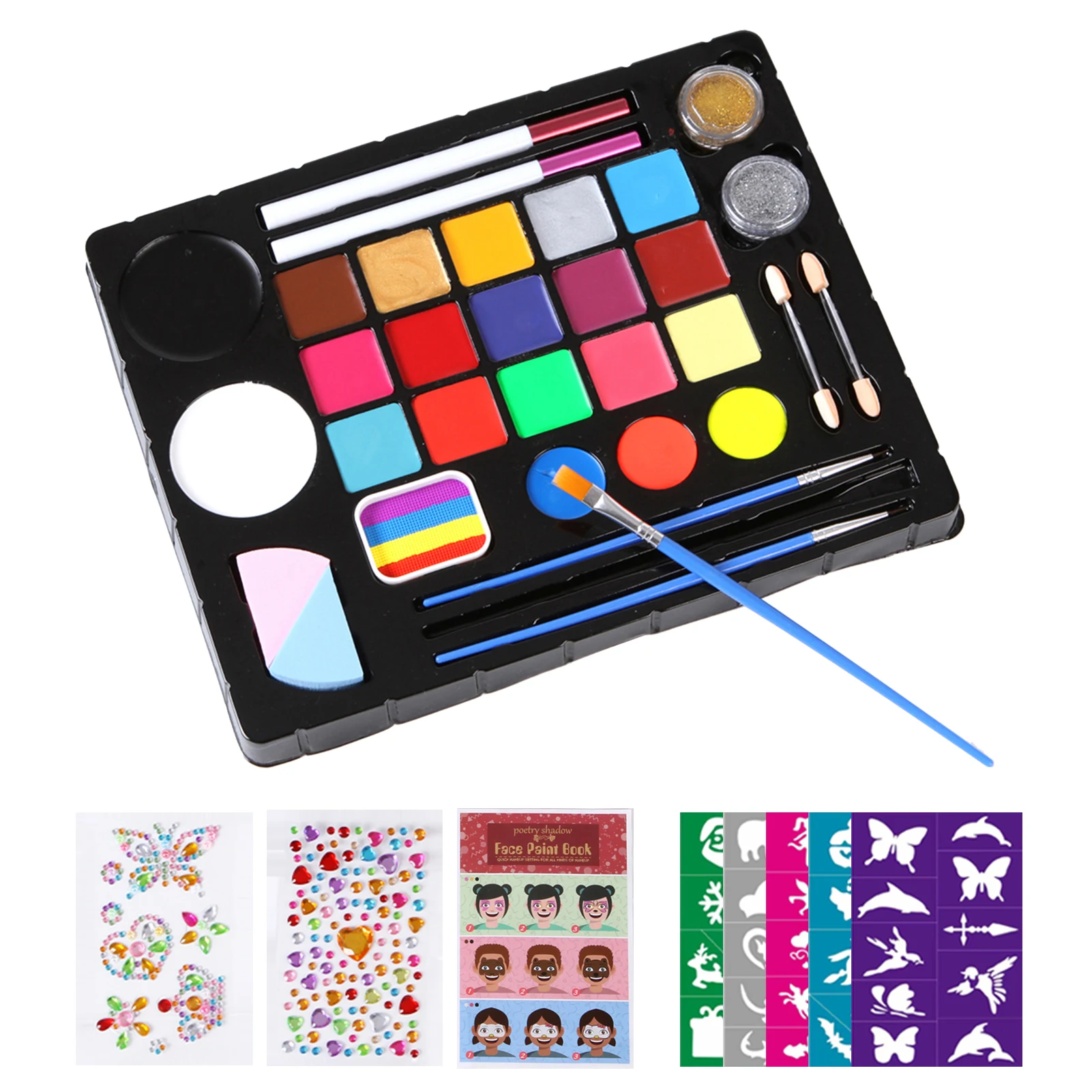 Professional Face & Body Painting Kit 20 Colors Washable Water Based Paints Non-Toxic Face Paint Palette for Halloween Cosplay
Professional Face & Body Painting Kit 20 Colors Washable Water Based Paints Non-Toxic Face Paint Palette for Halloween Cosplay