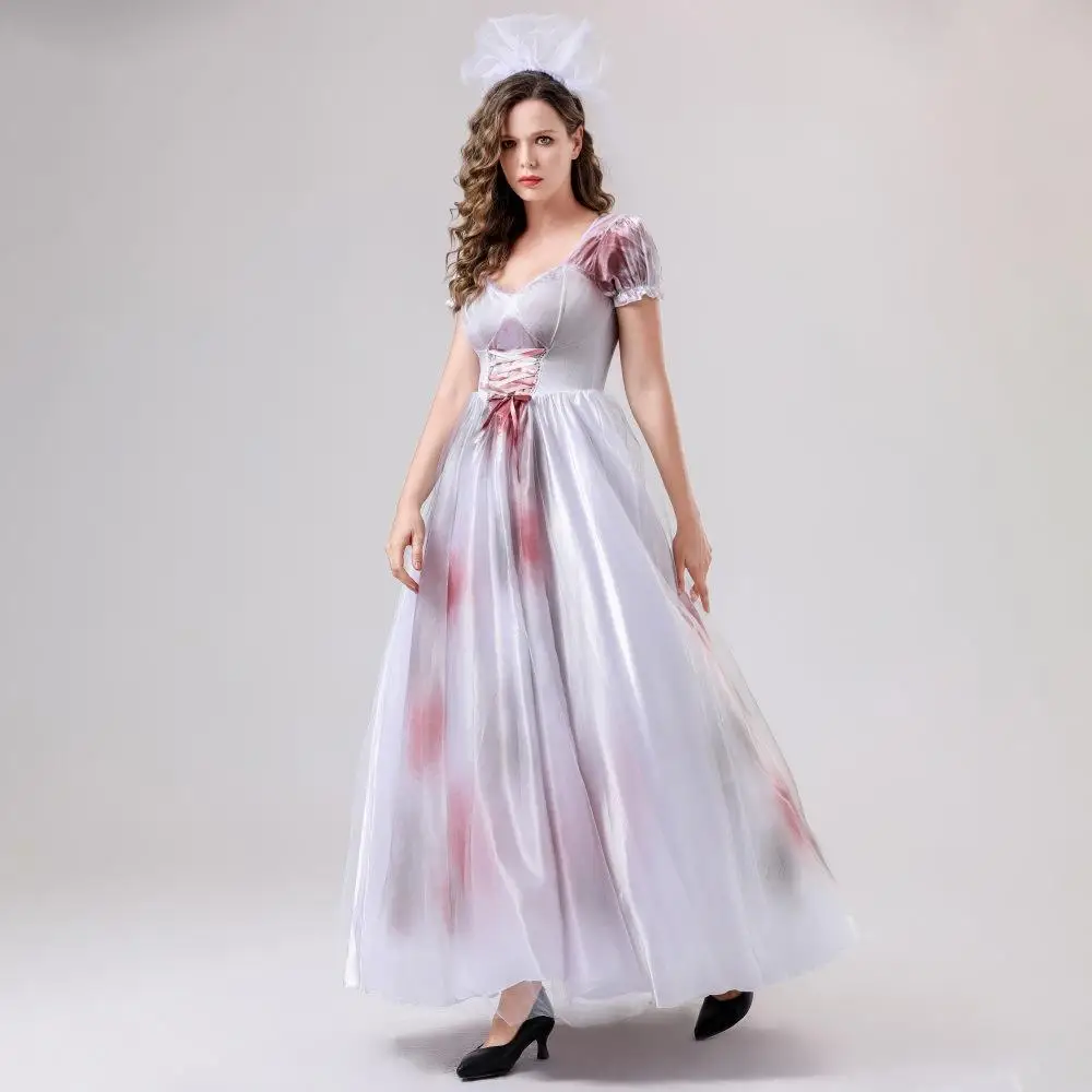 2025 New Adult Women's Halloween Cosplay Ghost Bride Dress Makeup Ball Stage Performance Clothing Female Style Wedding Dress
2025 New Adult Women's Halloween Cosplay Ghost Bride Dress Makeup Ball Stage Performance Clothing Female Style Wedding Dress