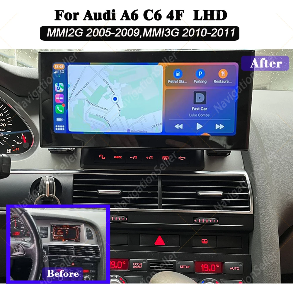 10.25" Android Touch Screen For Audi A6 C6 4F Mmi 2G 3G Carplay Radio Upgrade Navigation Multimedia Video Player Head Unit Wifi
10.25" Android Touch Screen For Audi A6 C6 4F Mmi 2G 3G Carplay Radio Upgrade Navigation Multimedia Video Player Head Unit Wifi
