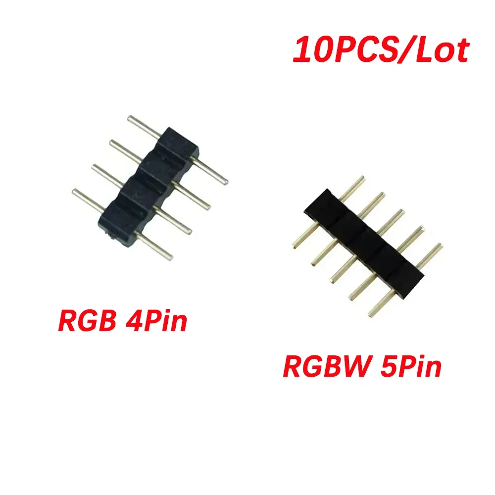 10PCS LED Strip Connector Adapter 4Pin RGB 5Pin RGBW Male Plug Adapter Connectors Terminals for 3528 5050 LED Strip Light
10PCS LED Strip Connector Adapter 4Pin RGB 5Pin RGBW Male Plug Adapter Connectors Terminals for 3528 5050 LED Strip Light