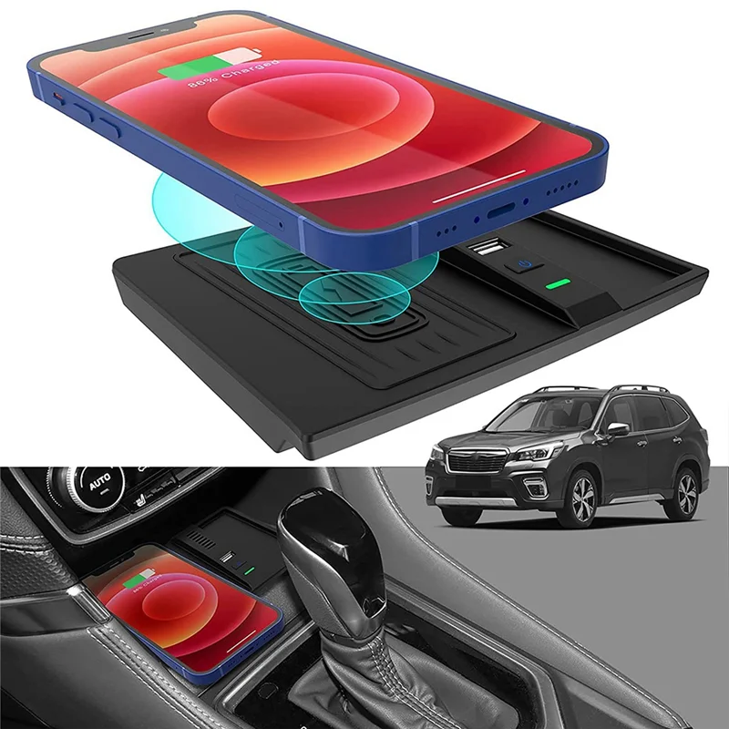 FULL-10W Car Mat Center Console Storage Box Wireless Charger For Subaru Forester 2019-2022 Wireless Charging Pad Parts
FULL-10W Car Mat Center Console Storage Box Wireless Charger For Subaru Forester 2019-2022 Wireless Charging Pad Parts