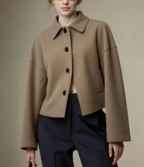 Женская осенне-зимняя модная куртка больших размеров с воротником для тепла и повседневной носки, имитация шерстяной куртки с карманами
Женская осенне-зимняя модная куртка больших размеров с воротником для тепла и повседневной носки, имитация шерстяной куртки с карманами