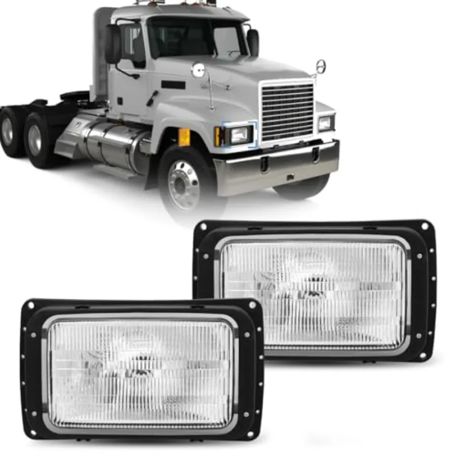 Headlight Assembly for Mack CH613 CH600 Truck RD400600 Truck DOT/SAE Approved Pair Driver and Passenger Side
Headlight Assembly for Mack CH613 CH600 Truck RD400600 Truck DOT/SAE Approved Pair Driver and Passenger Side