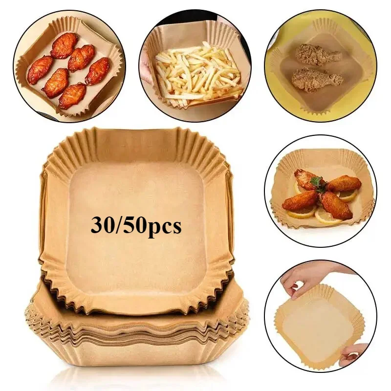 30/50pcs Disposable Air Fryer Paper Baking Wood Pulp Steamer Cheesecake Airfryer Papers Supplies Butter Square Bakeware Kitchen
30/50pcs Disposable Air Fryer Paper Baking Wood Pulp Steamer Cheesecake Airfryer Papers Supplies Butter Square Bakeware Kitchen