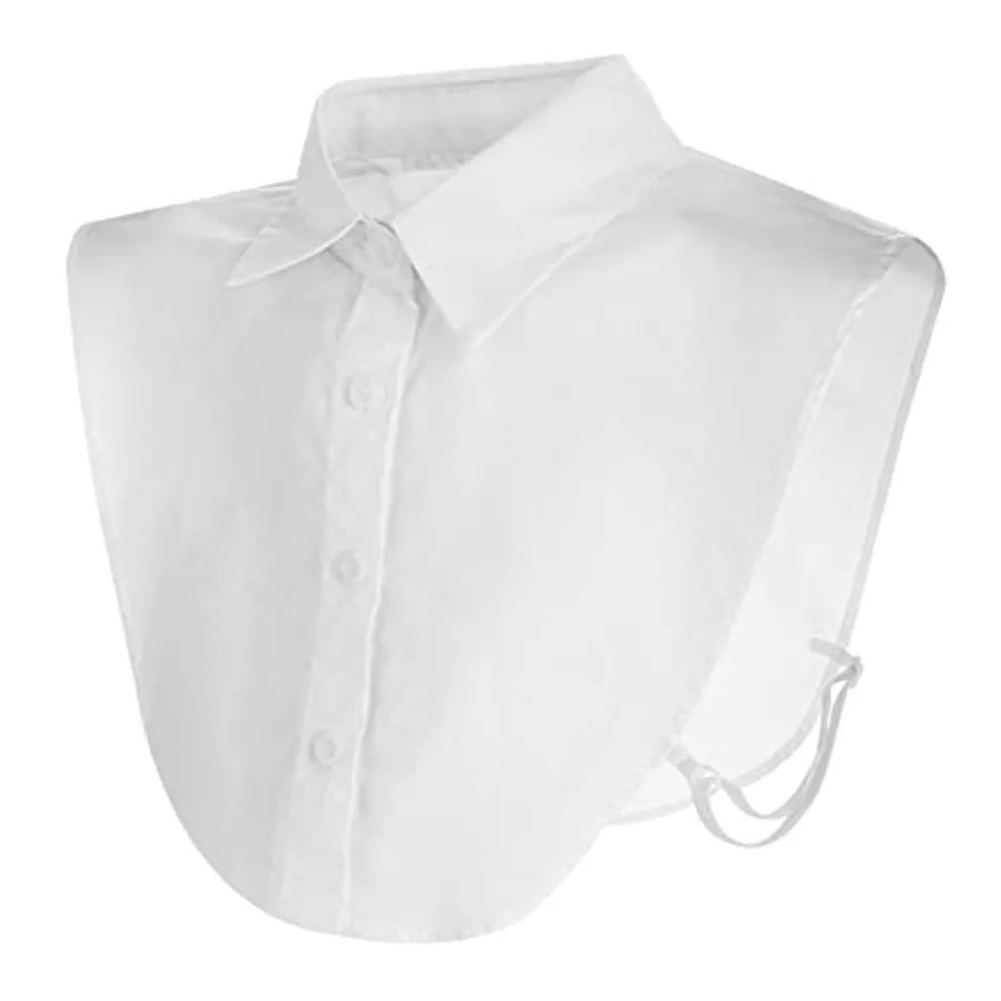 Womens Detachable Collar Fake Shirt Front - Peter Pan Style Faux Collar Dickey, Classic White Color for Sweaters, Blouses, and
Womens Detachable Collar Fake Shirt Front - Peter Pan Style Faux Collar Dickey, Classic White Color for Sweaters, Blouses, and