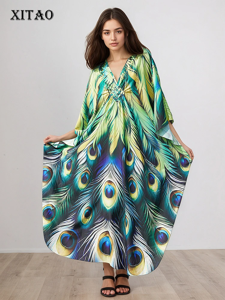 XITAO Personality Print Cartoon Thin Dress Women Summer Beach Style Bat Sleeve Loose Pullover A-line Women Dress GJ1211
XITAO Personality Print Cartoon Thin Dress Women Summer Beach Style Bat Sleeve Loose Pullover A-line Women Dress GJ1211