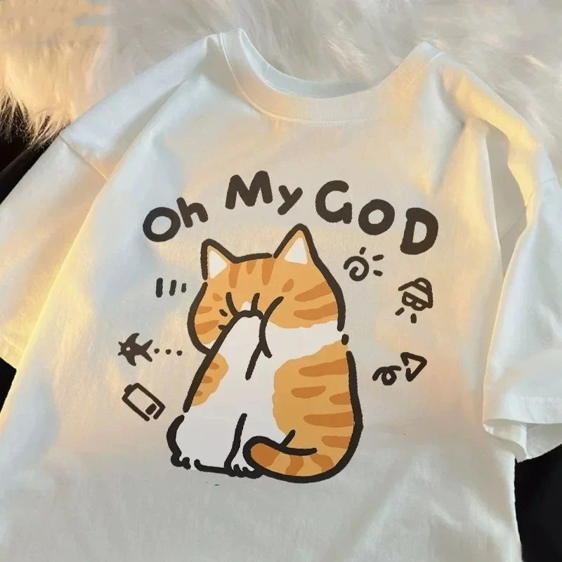 Brand New Cat Print Short-Sleeve T-Shirt Summer Collection Sale Man and Woman Breathable Tee Top 2025 Kawaii Casual Tees Shirts
Brand New Cat Print Short-Sleeve T-Shirt Summer Collection Sale Man and Woman Breathable Tee Top 2025 Kawaii Casual Tees Shirts