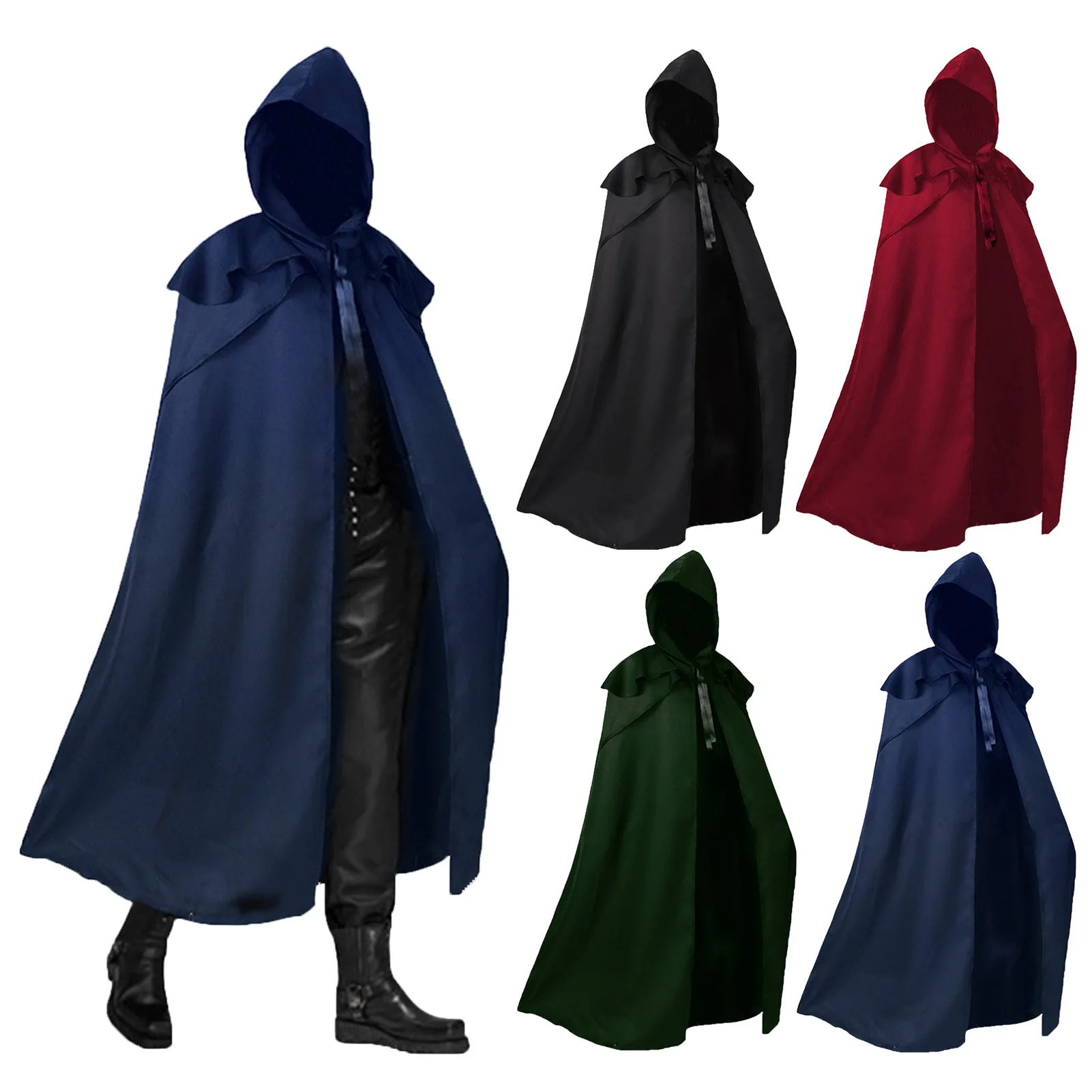 Medieval Gothic Cosplay Cloak Hooded Long Cape for Men Renaissance Fantasy Costume Performance Halloween Cosplay Event
Medieval Gothic Cosplay Cloak Hooded Long Cape for Men Renaissance Fantasy Costume Performance Halloween Cosplay Event