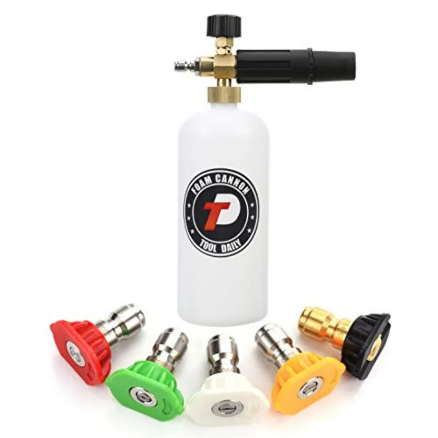 1/4 Inch Quick Connector, 1 L, 5 Pressure Washer Nozzle Tips
1/4 Inch Quick Connector, 1 L, 5 Pressure Washer Nozzle Tips