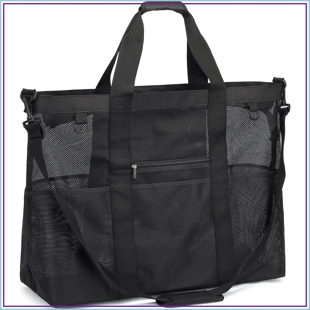 Large Mesh Beach Bag for Women, Sandproof Pool Toy Bag with Zipper Pocket, Cruise Essentials 2026 Family Travel
Large Mesh Beach Bag for Women, Sandproof Pool Toy Bag with Zipper Pocket, Cruise Essentials 2026 Family Travel