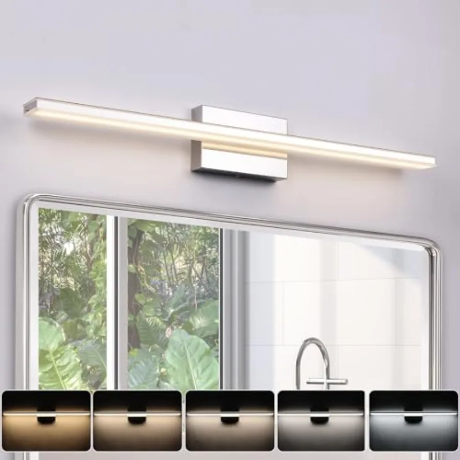 LED Modern Bathroom Vanity Light Fixtures 24W Dimmable 5CCT LED Vanity Light Bar Over Mirror Matte Wall Light for Bathroom Long
LED Modern Bathroom Vanity Light Fixtures 24W Dimmable 5CCT LED Vanity Light Bar Over Mirror Matte Wall Light for Bathroom Long