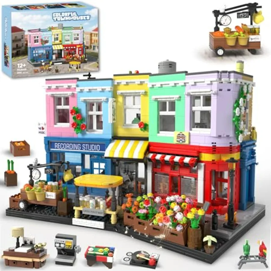 Colorful City Market Building Block Set London Architecture Main Street with Recording Studio Coffee Shop Bakery Flower Shop Mi
Colorful City Market Building Block Set London Architecture Main Street with Recording Studio Coffee Shop Bakery Flower Shop Mi