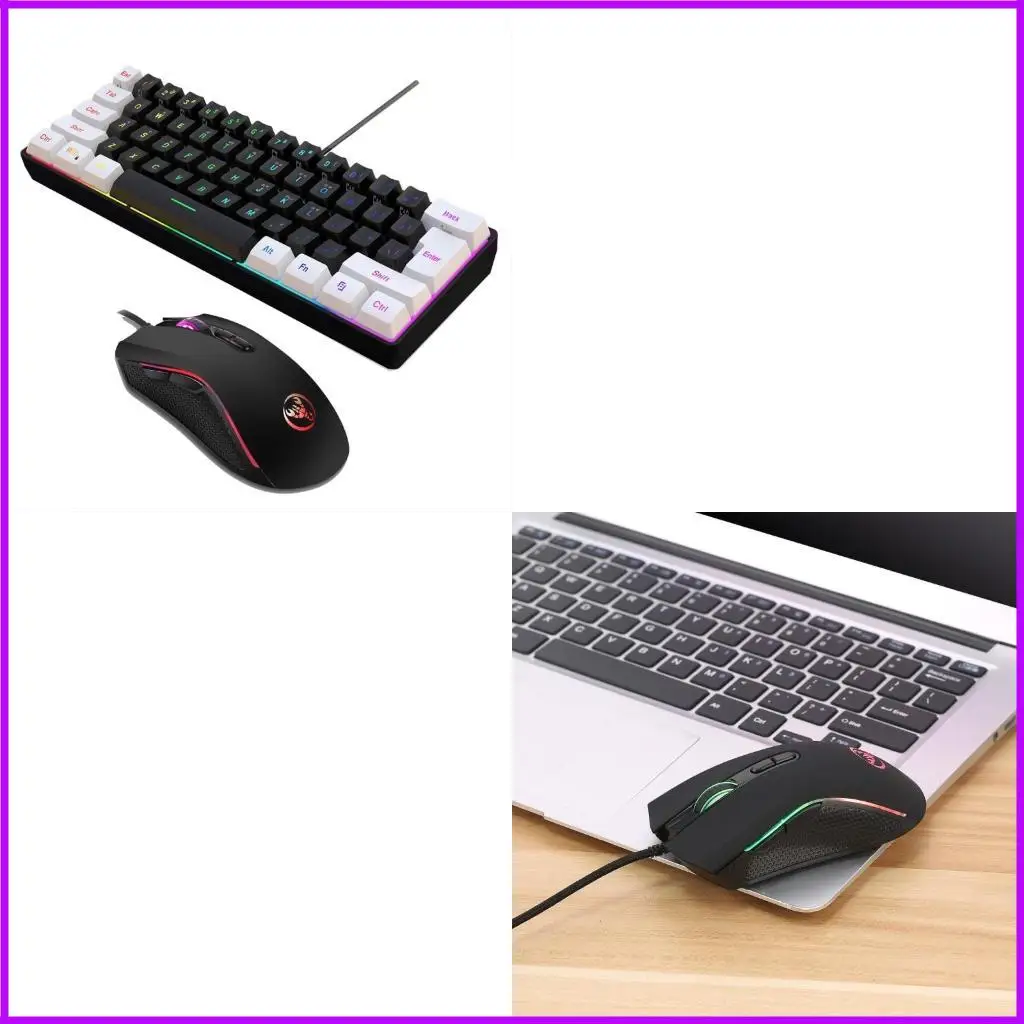 Ультракомпактная 61 клавиша RGB Mini клавиатура, 3200 DPI Optical Mouse для ПК
Ультракомпактная 61 клавиша RGB Mini клавиатура, 3200 DPI Optical Mouse для ПК