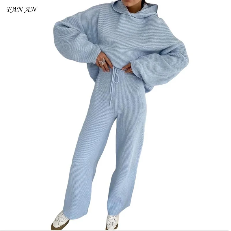 Women Clothing Autumn Winter New Fashion Simple Solid Color Hooded Sweatshirt Pants Set Two-piece Set Women's Casual Sports Set
Women Clothing Autumn Winter New Fashion Simple Solid Color Hooded Sweatshirt Pants Set Two-piece Set Women's Casual Sports Set
