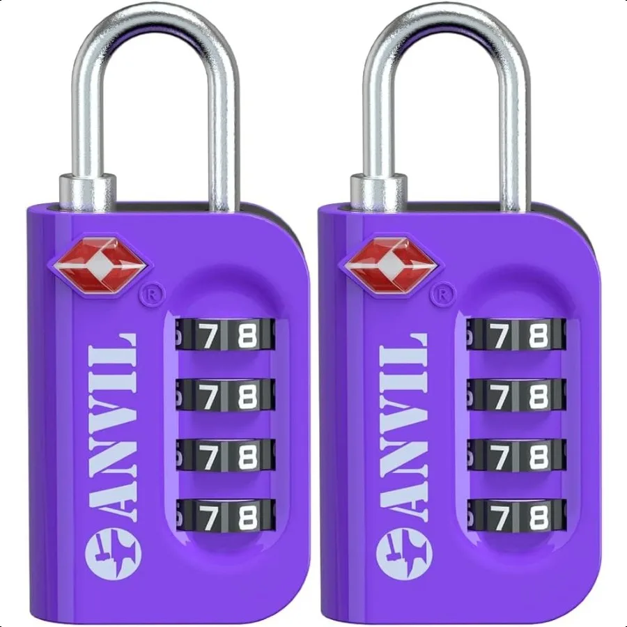 ANVIL TSA Appd Lage Lock 4 Digit Combination 10 000 Combinations EasyRead Password Window Travel Lock for Suitcases Backpacks G
ANVIL TSA Appd Lage Lock 4 Digit Combination 10 000 Combinations EasyRead Password Window Travel Lock for Suitcases Backpacks G