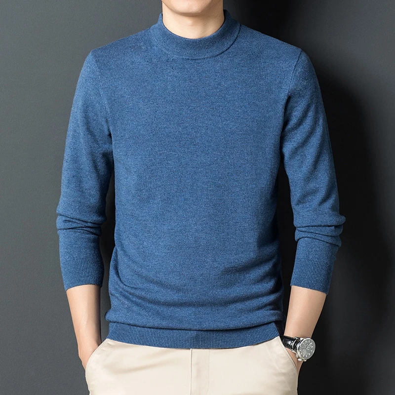 Mens 100% Wool Mock Neck Sweater Autumn & Winter Half Turtleneck Knit Clothing Long Sleeve Male Casual Pure Wool Jumpers
Mens 100% Wool Mock Neck Sweater Autumn & Winter Half Turtleneck Knit Clothing Long Sleeve Male Casual Pure Wool Jumpers