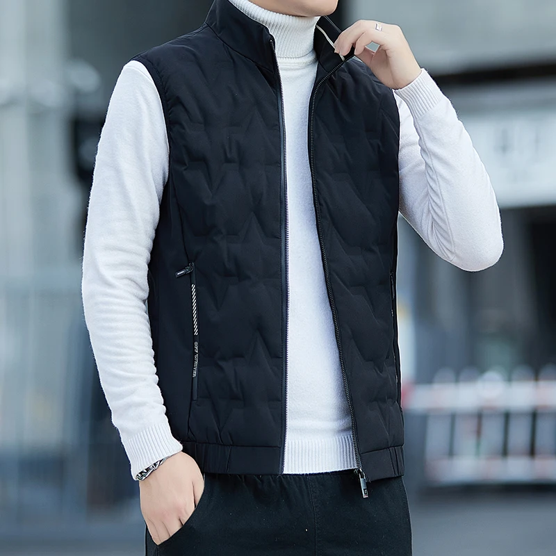 Winter New Casual Du down Stand Collar Men's Vest Jaet Faion Urban Sle Polyester Fiber Coated Fabric Warmth Outerwear
Winter New Casual Du down Stand Collar Men's Vest Jaet Faion Urban Sle Polyester Fiber Coated Fabric Warmth Outerwear