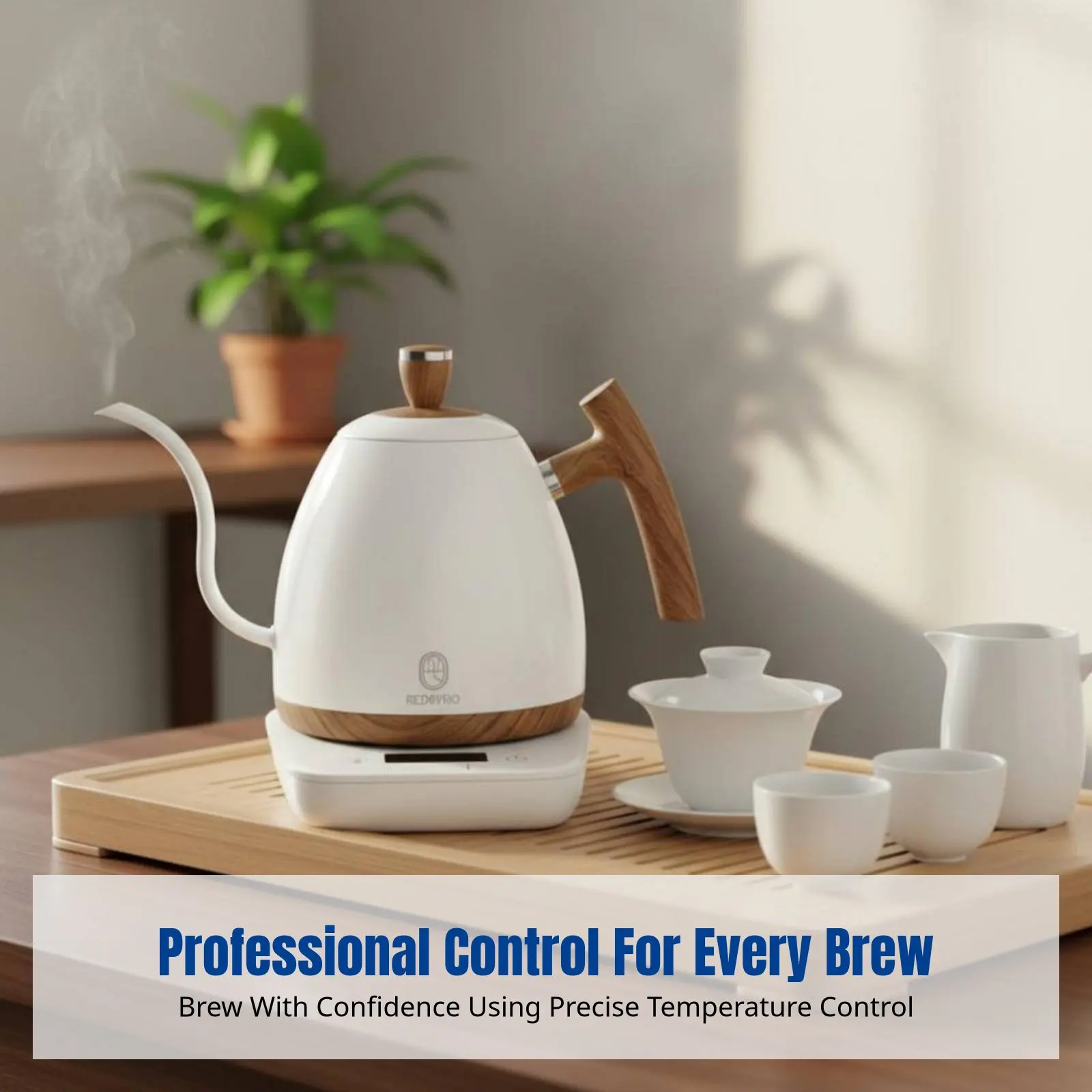 Temperature Control Gooseneck Kettle, Stainless Steel, Adjustable Thermostat, Electric Smart Kettle for Coffee and Tea
Temperature Control Gooseneck Kettle, Stainless Steel, Adjustable Thermostat, Electric Smart Kettle for Coffee and Tea