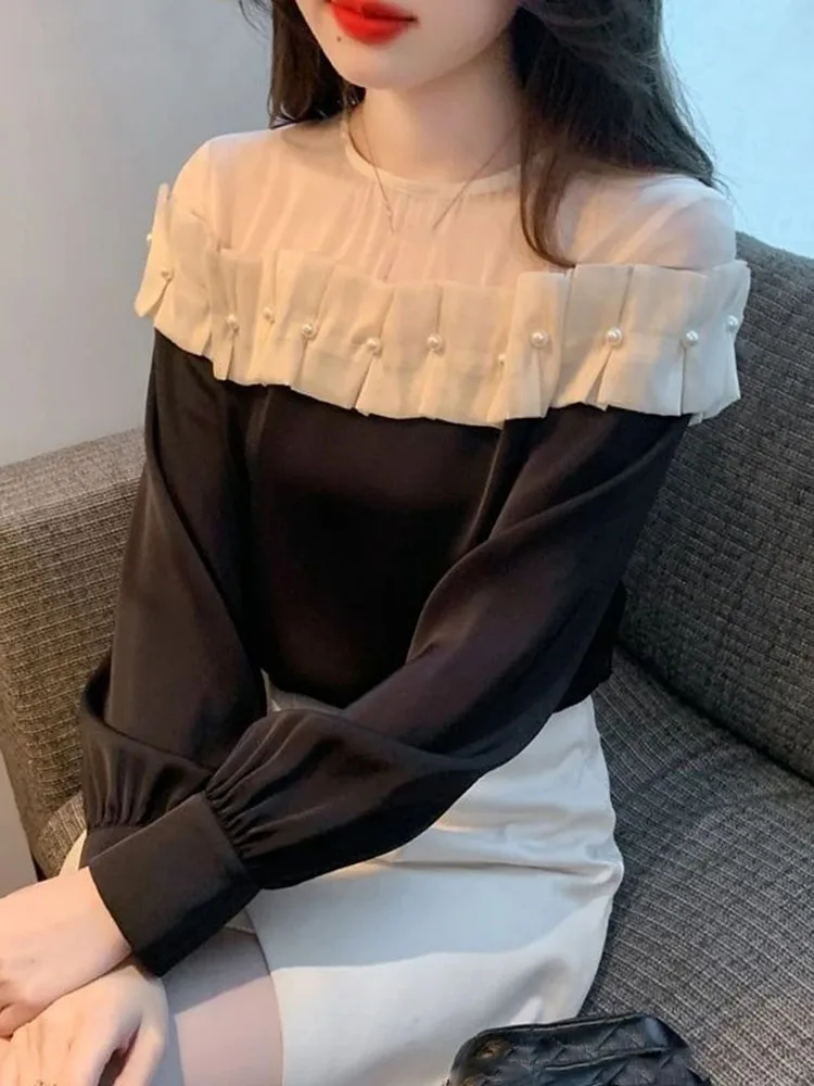 2026 Autumn Women Chiffon Blouse Long Sleeve Patchwork Elegant Shirt Unique Style Fashion Casual Top New Arrival
2026 Autumn Women Chiffon Blouse Long Sleeve Patchwork Elegant Shirt Unique Style Fashion Casual Top New Arrival