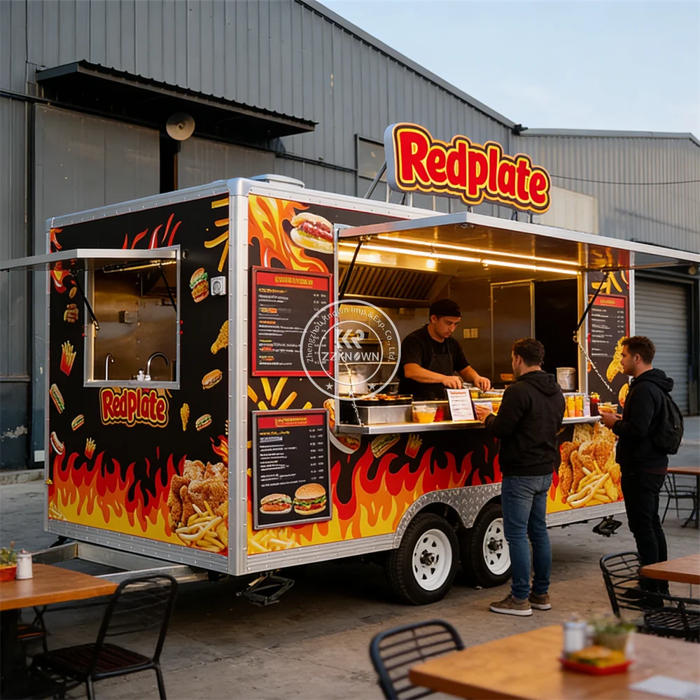 High Quality Burger Street Food Truck Mobile Portable Catering Trailer Luxury Mobile Food Trailer with Stainless Steel Kitchen
High Quality Burger Street Food Truck Mobile Portable Catering Trailer Luxury Mobile Food Trailer with Stainless Steel Kitchen