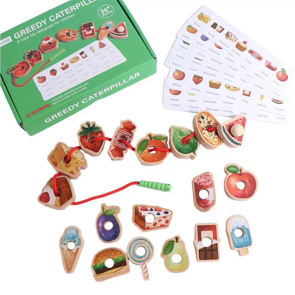Caterpillar Food Stringing Threading Beads Toys Wooden Food Matching Sorting Baby Threading Games Cartoon
Caterpillar Food Stringing Threading Beads Toys Wooden Food Matching Sorting Baby Threading Games Cartoon