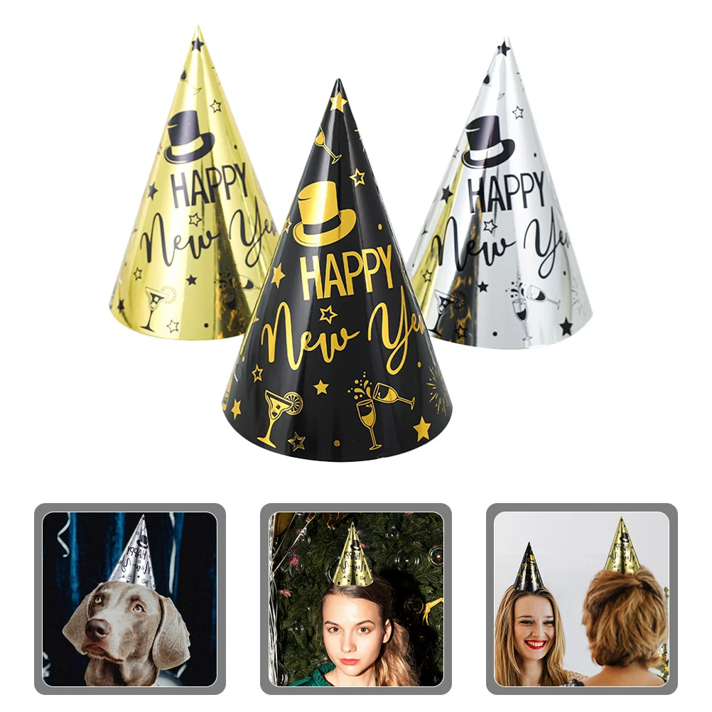 15pcs New Year Party Hats Happy New Year Eve 2026 Paper Cone Hat Family Reusable Costume Hats Bulk Party Supplies
15pcs New Year Party Hats Happy New Year Eve 2026 Paper Cone Hat Family Reusable Costume Hats Bulk Party Supplies