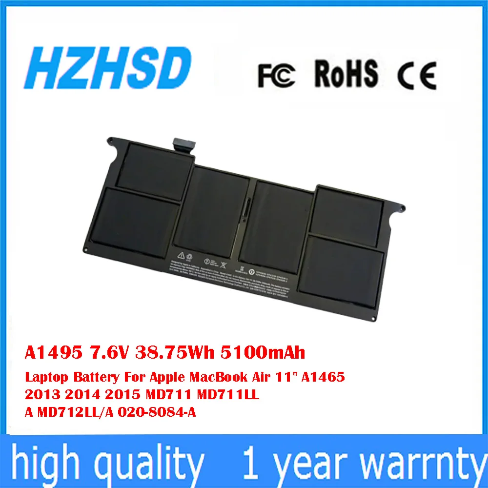 A1495 7.6V 38.75Wh 5100mAh Laptop Battery For Apple MacBook Air 11" A1465 2013 2014 2015 MD711 MD711LL/A MD712LL/A 020-8084-A
A1495 7.6V 38.75Wh 5100mAh Laptop Battery For Apple MacBook Air 11" A1465 2013 2014 2015 MD711 MD711LL/A MD712LL/A 020-8084-A