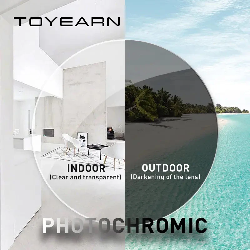 TOYEARN Photochromic Gray Brown Pink Purple Blue Series 1.56 1.61 1.67 1.74 Prescription Glasses Lenses For Myopia Hyperopia
TOYEARN Photochromic Gray Brown Pink Purple Blue Series 1.56 1.61 1.67 1.74 Prescription Glasses Lenses For Myopia Hyperopia