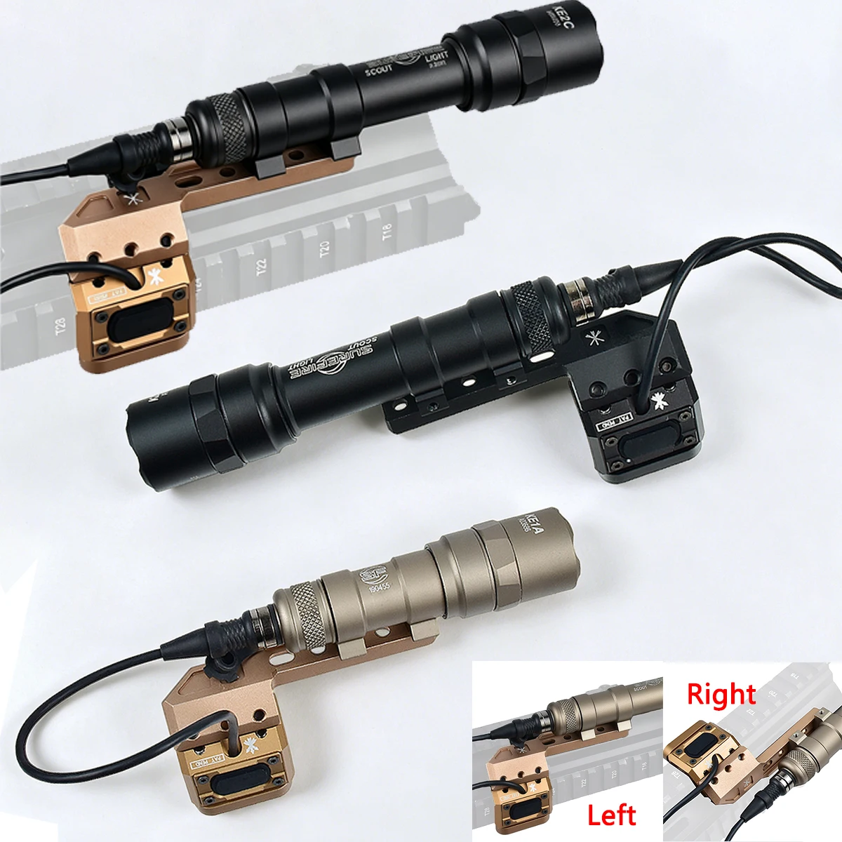 Surefire M300B M600B Flashlight With UNITY Lite Switch Left/Right Offset Mount fit 20mm Rail M300 M600 LED Scout Light
Surefire M300B M600B Flashlight With UNITY Lite Switch Left/Right Offset Mount fit 20mm Rail M300 M600 LED Scout Light