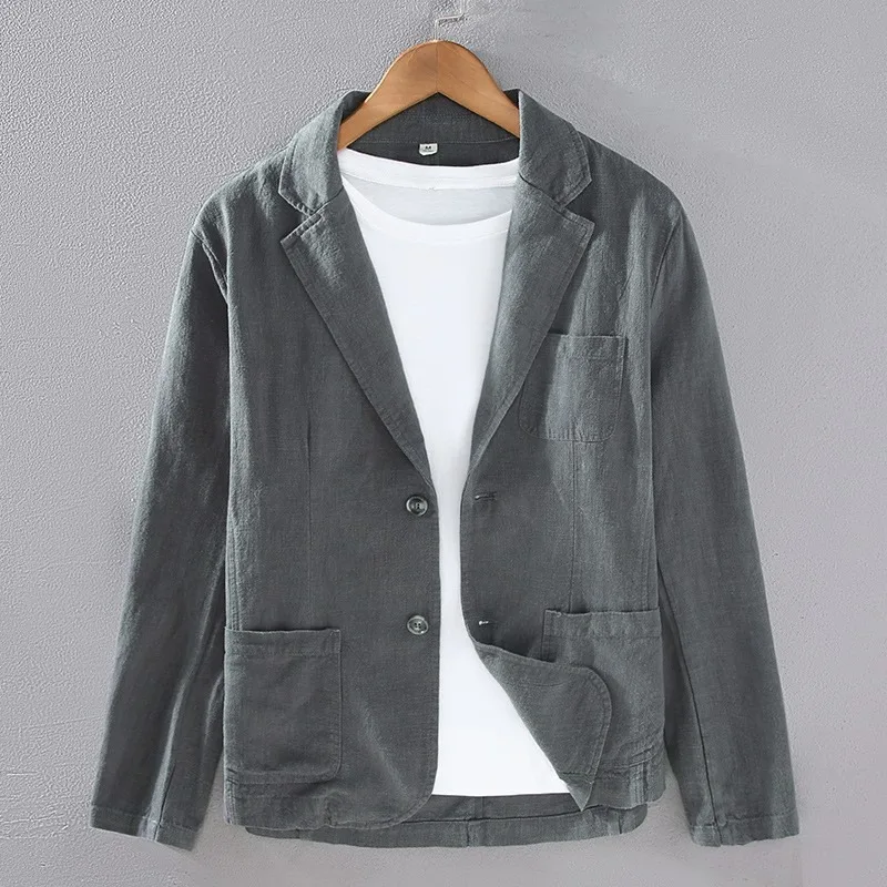 KIDWHXR Man Blazer Simple Solid Color Breathable Casual Male Suit Coat Thin Single-breasted Long Sleeve Pocket Men Outerwear
KIDWHXR Man Blazer Simple Solid Color Breathable Casual Male Suit Coat Thin Single-breasted Long Sleeve Pocket Men Outerwear
