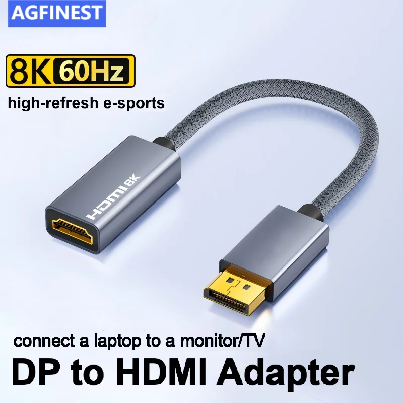 Mini DP To HDMI-compatible Adapter Male To Female 8K60Hz 4K240Hz Mini DisplayPort To HDMI Cable Converter for Mac Macbook PC TV
Mini DP To HDMI-compatible Adapter Male To Female 8K60Hz 4K240Hz Mini DisplayPort To HDMI Cable Converter for Mac Macbook PC TV