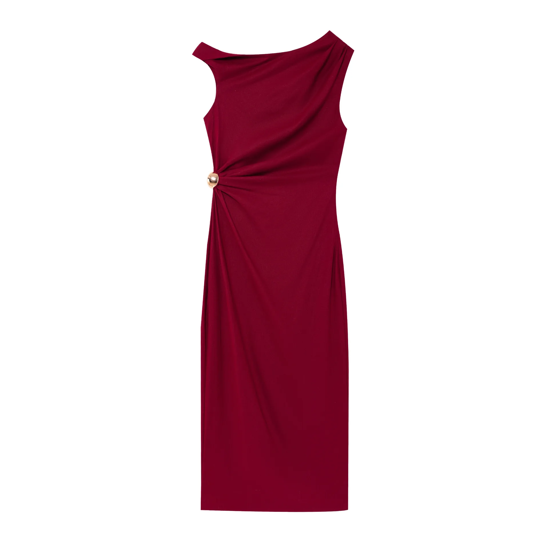 ZBZA Women's Pleated Asymmetric Evening Dress Retro Slim O-neck Sleeveless High Waist Side Zipper Slit Dress Summer New Chic Top
ZBZA Women's Pleated Asymmetric Evening Dress Retro Slim O-neck Sleeveless High Waist Side Zipper Slit Dress Summer New Chic Top
