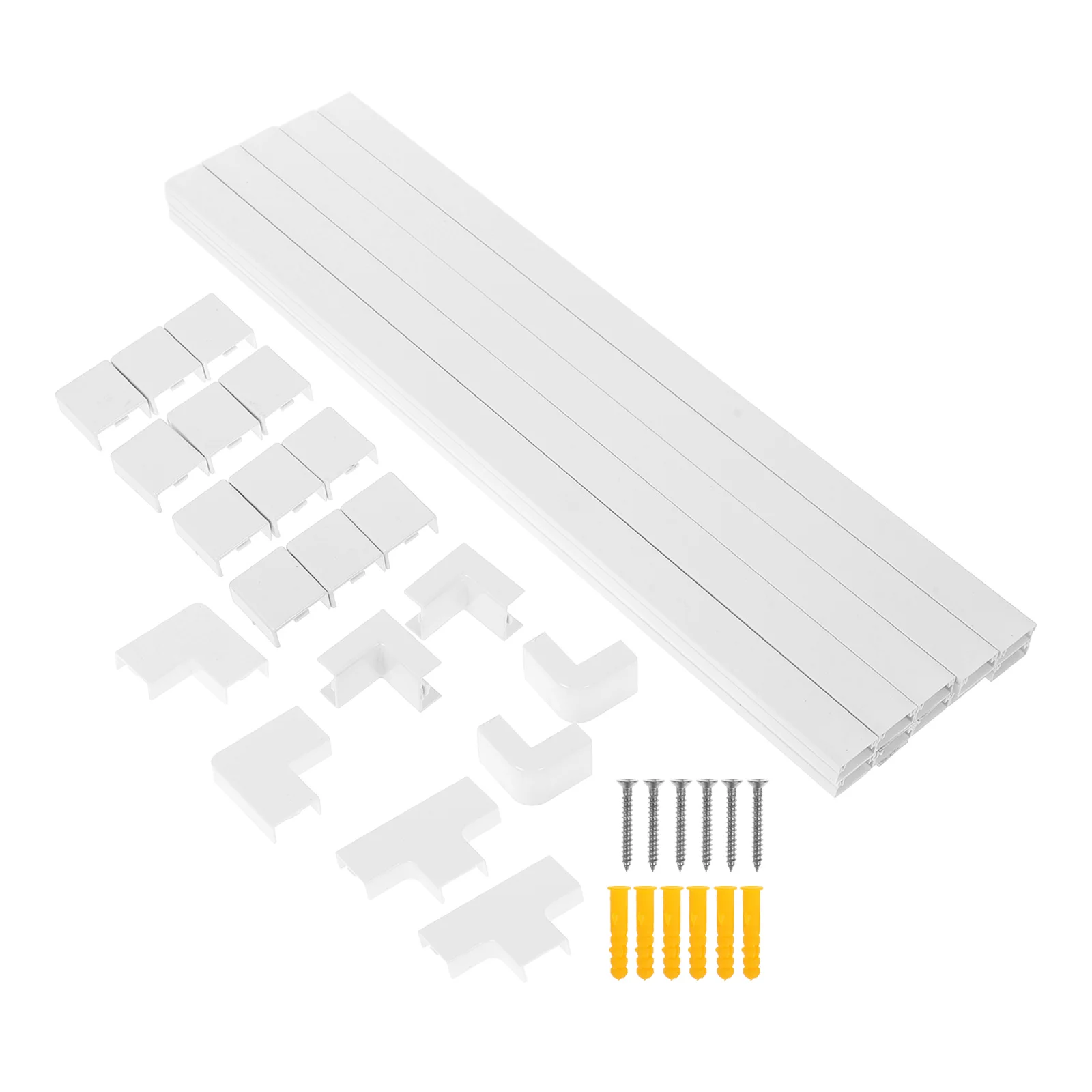 PVC Wire Management Kit White Hidden Cable Covers Cord Storage Organizer Wall Mount Channel Cable Hider Cord Protector
PVC Wire Management Kit White Hidden Cable Covers Cord Storage Organizer Wall Mount Channel Cable Hider Cord Protector