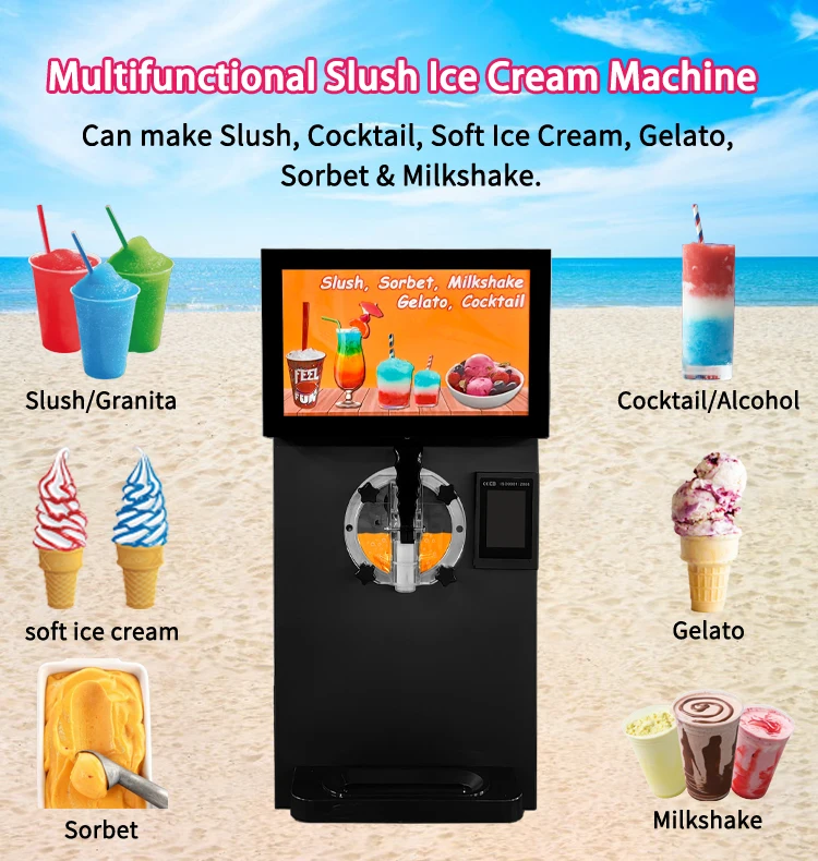 Stainless Steel Milkshake Machine Automatic 7l Cooling Cylinder Production Slushy Machine Commercial Milkshake Mixer
Stainless Steel Milkshake Machine Automatic 7l Cooling Cylinder Production Slushy Machine Commercial Milkshake Mixer