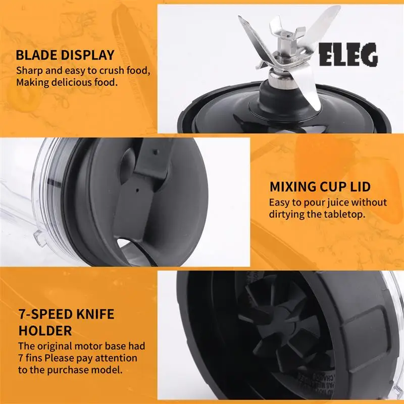 Запасные части ELEG для блендера Ninja BL450-30 BL456-30 BL480-30Ect, чашки для блендера Ninja на 24 унции и 7 аксессуаров для лезвий
Запасные части ELEG для блендера Ninja BL450-30 BL456-30 BL480-30Ect, чашки для блендера Ninja на 24 унции и 7 аксессуаров для лезвий