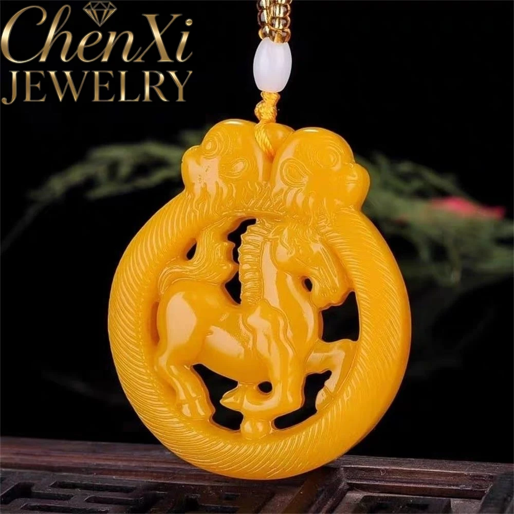 Natural Hetian chicken fat yellow jade zodiac horse double-sided hollowed-out pendant Luxury Quality Jewelry Amulets and Mascots
Natural Hetian chicken fat yellow jade zodiac horse double-sided hollowed-out pendant Luxury Quality Jewelry Amulets and Mascots