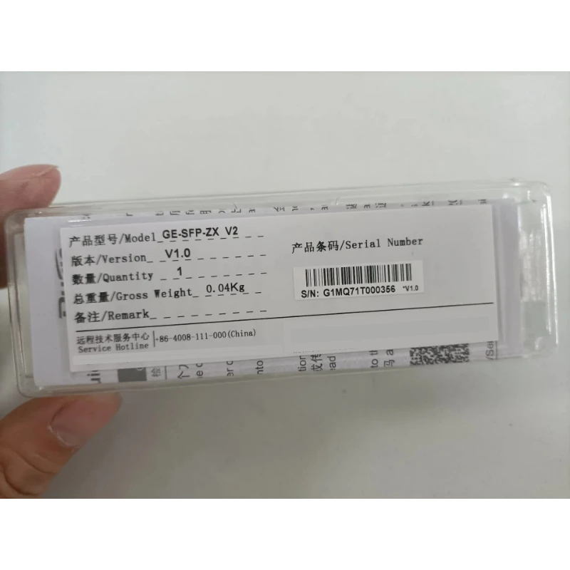 New Original Package GE-SFP-ZX Gigabit Single Mode Dual Fiber 10km SFP Module for Ruijie
New Original Package GE-SFP-ZX Gigabit Single Mode Dual Fiber 10km SFP Module for Ruijie