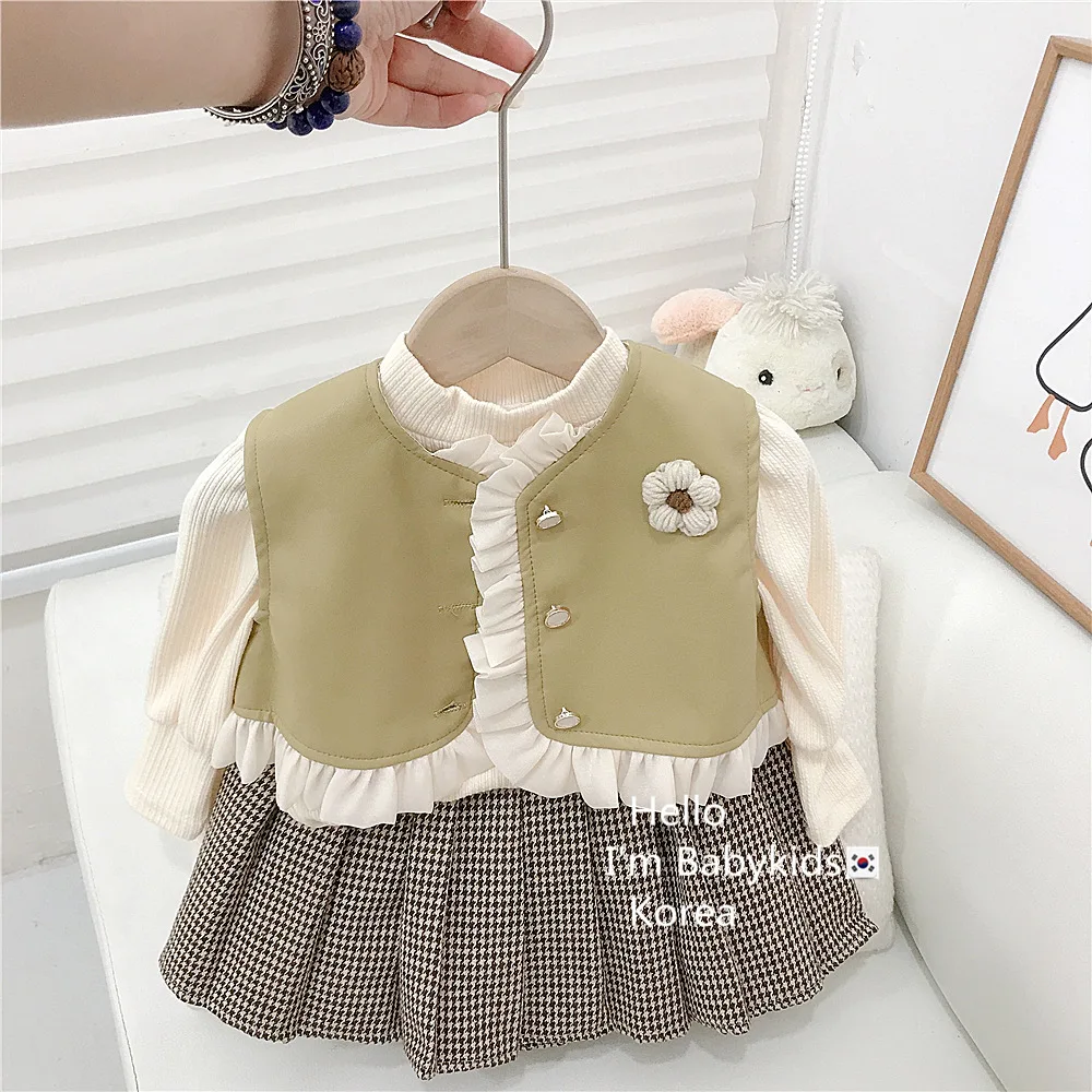 Children's Clothing Sets 2023 Leather Vest + Long Sleeve T-shirt +Pleated Skirt 3Pcs Girls Clothes Set 2 To 6 Years Girl Clothes
Children's Clothing Sets 2023 Leather Vest + Long Sleeve T-shirt +Pleated Skirt 3Pcs Girls Clothes Set 2 To 6 Years Girl Clothes