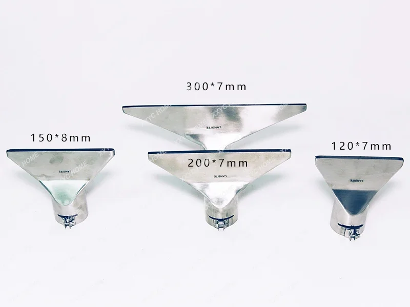 welding Nozzle plug type stainless steel flat steel wind mouth wide Hot air heater dedicated fan of the wind out
welding Nozzle plug type stainless steel flat steel wind mouth wide Hot air heater dedicated fan of the wind out