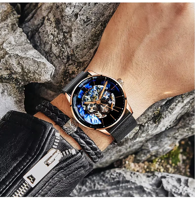 AILANG New Man Mechanical Watch Skeleton Watch Luxury Automatic Watch Luminous Leather Band Waterproof Watch
AILANG New Man Mechanical Watch Skeleton Watch Luxury Automatic Watch Luminous Leather Band Waterproof Watch