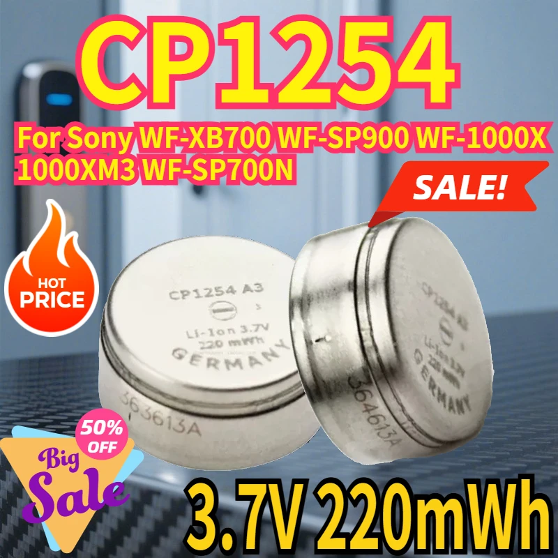 3.7V Replacement Headset Battery For Sony WF-XB700 WF-SP900 WF-1000X 1000XM3 WF-SP700N CP1254 A3
3.7V Replacement Headset Battery For Sony WF-XB700 WF-SP900 WF-1000X 1000XM3 WF-SP700N CP1254 A3