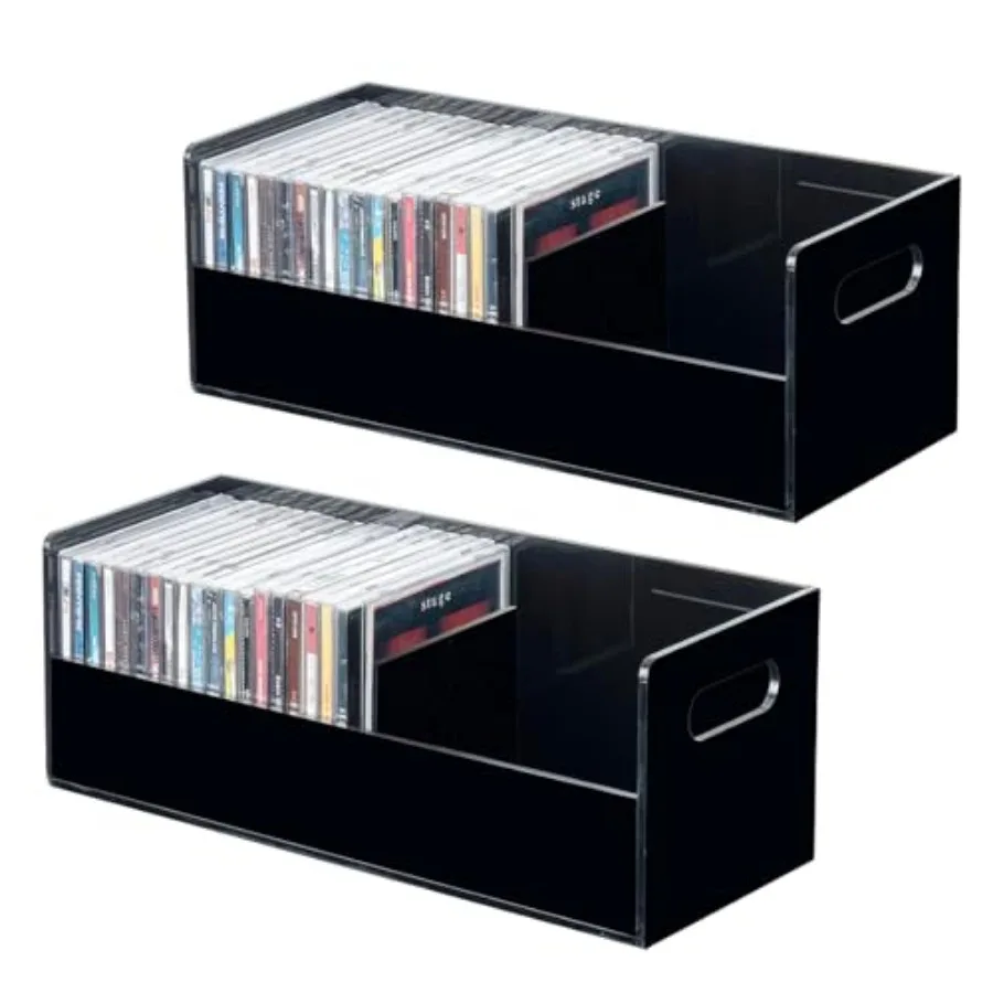 Modern Premium Acrylic Stackable CD Holder Racks with Cutout Carrying Handles Compact Disc Jewel Case Display Crates Media Stor
Modern Premium Acrylic Stackable CD Holder Racks with Cutout Carrying Handles Compact Disc Jewel Case Display Crates Media Stor
