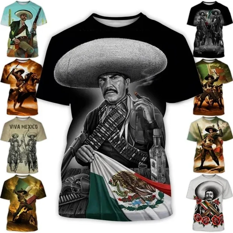 New Summer Mexico Zapata 3D Printed Men's Short Sleeve T Shirt Personalized Hip Hop Fashion Casual Streetwear Short T-shirt Tops
New Summer Mexico Zapata 3D Printed Men's Short Sleeve T Shirt Personalized Hip Hop Fashion Casual Streetwear Short T-shirt Tops