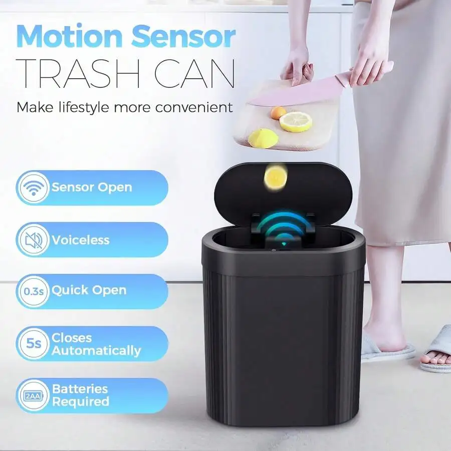 Automatic Motion Sensor Trash Can 5 Gallon Smart Waste Bin For Kitchen Bathroom Office
Automatic Motion Sensor Trash Can 5 Gallon Smart Waste Bin For Kitchen Bathroom Office