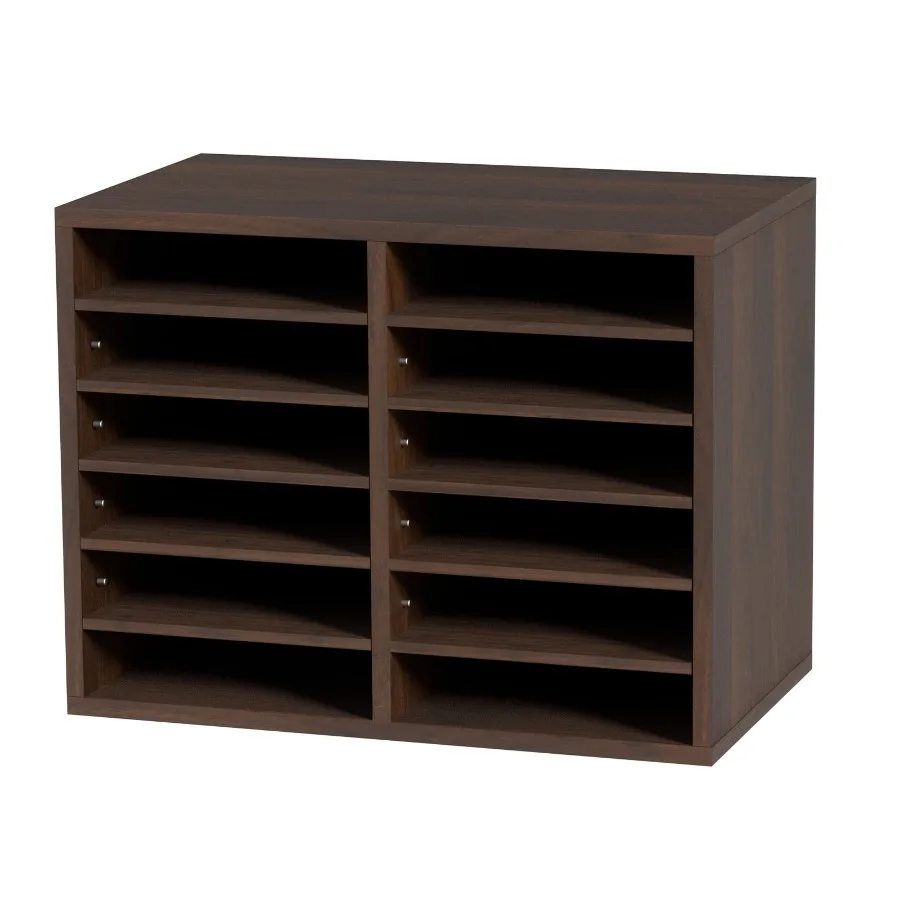 Wooden Document Storage Box Adjustable File Sorter 12 Compartments Brown
Wooden Document Storage Box Adjustable File Sorter 12 Compartments Brown