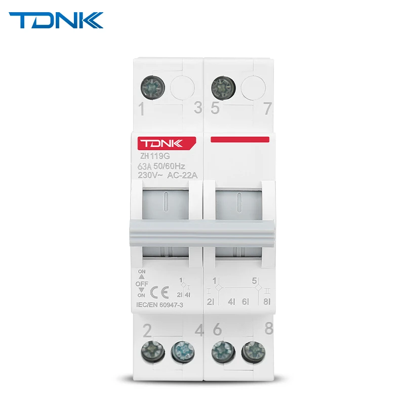 TDNK 40A 63A MTS Dual Power Manual Transfer Switch Circuit Breaker DIN Rail Mounted Isolation Disconnect for Electrical Systems
TDNK 40A 63A MTS Dual Power Manual Transfer Switch Circuit Breaker DIN Rail Mounted Isolation Disconnect for Electrical Systems