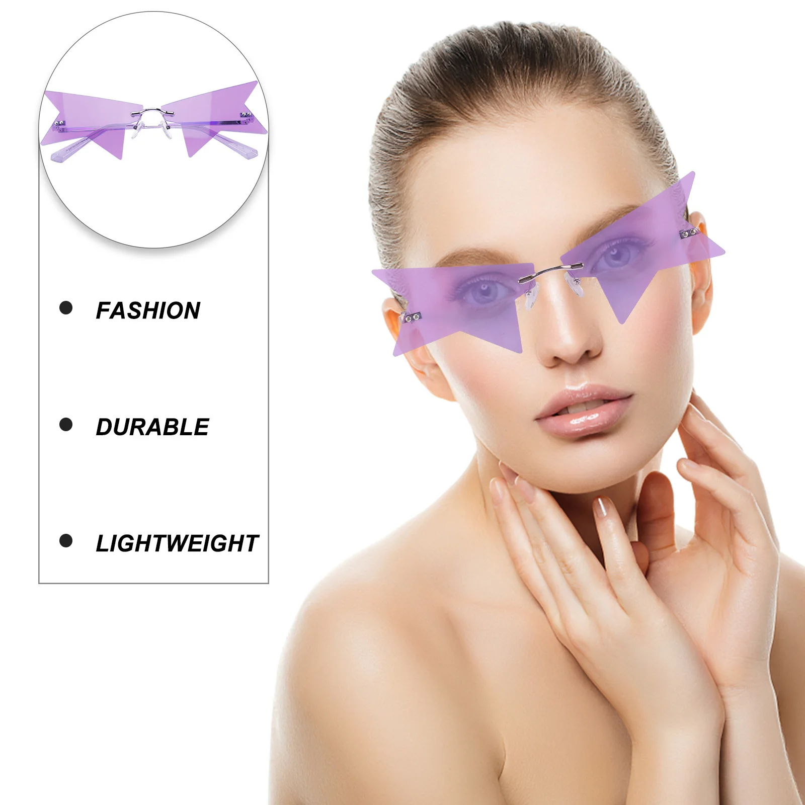 Frameless Rimless Sunglasses Funny Eyeglasses Party Glasses Prop for Women Men Holiday Fashion Photography Rimless Sunglasses
Frameless Rimless Sunglasses Funny Eyeglasses Party Glasses Prop for Women Men Holiday Fashion Photography Rimless Sunglasses